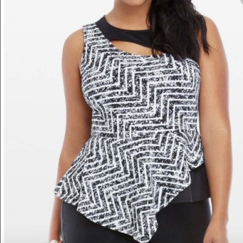 NWT Asymmetric Peplum Top and Pencil Skirt